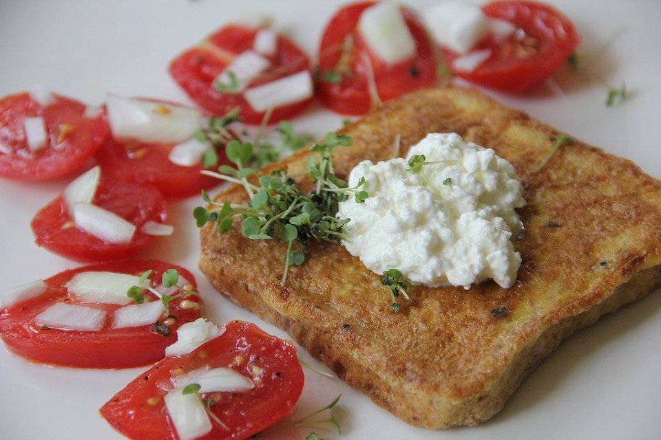 Sächsische Eierbemme mit Frischkäse