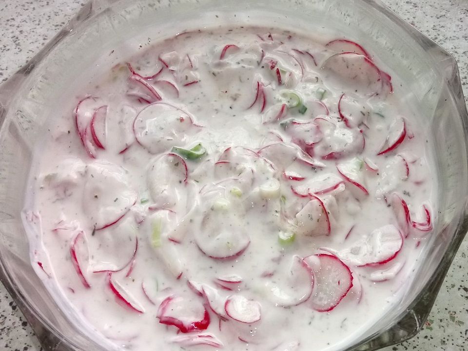 Radieschensalat mit Joghurt und Schnittlauch| Chefkoch