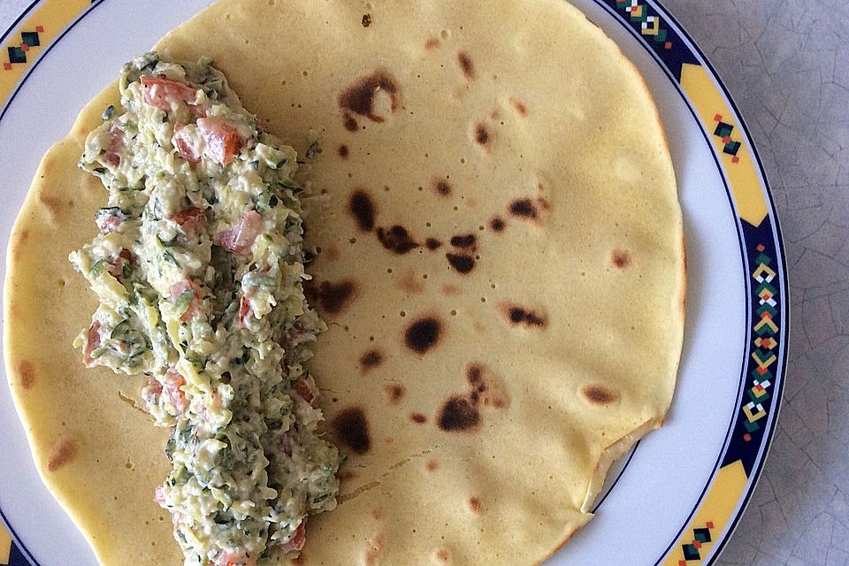 Weiche Mais/Weizen-Tortillas ohne Hefe