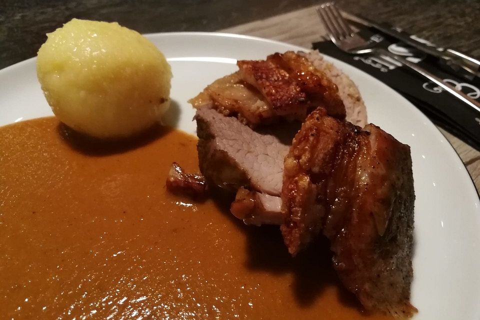 Schweinebraten mit gschmackiger Biersoße