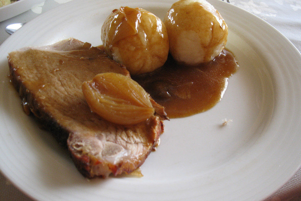 Schweinebraten mit gschmackiger Biersoße