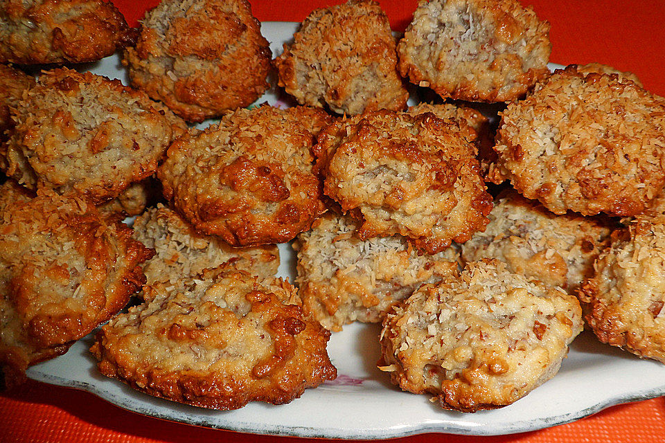 Apfel-Marzipan Makronen mit Kokos