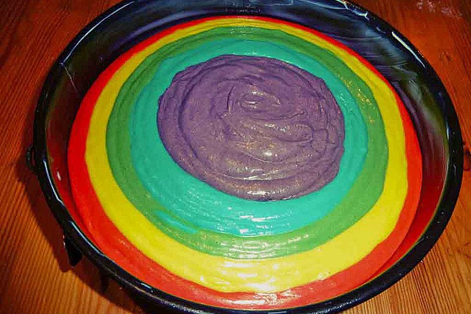 Regenbogenkuchen