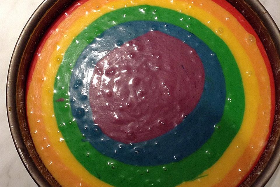 Regenbogenkuchen