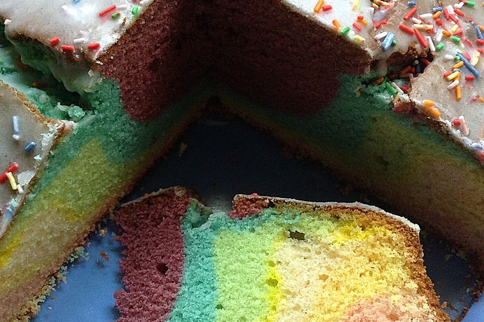 Regenbogenkuchen