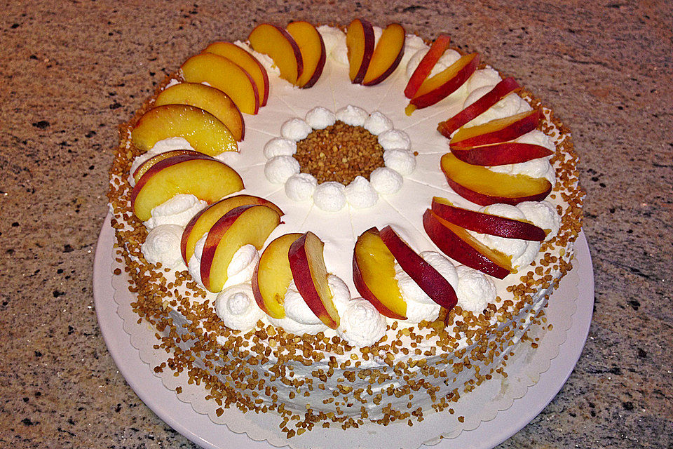 Schnelle - Pfirsich - Quarktorte