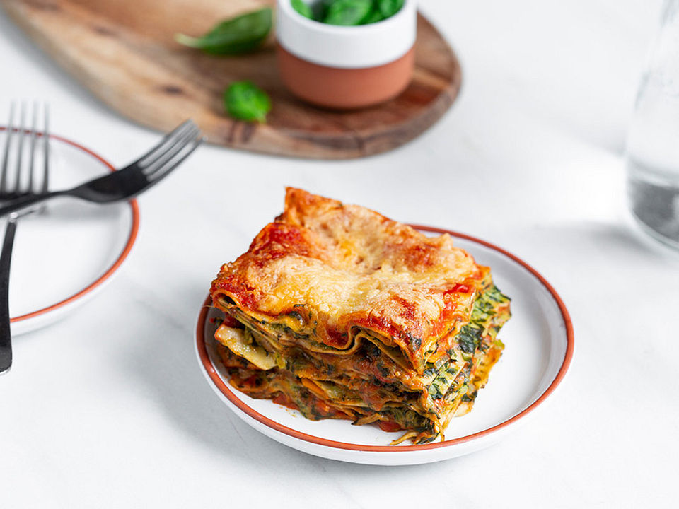 Vegetarische Spinat-Gemüse-Lasagne mit Tomatensoße von Caro_Dame| Chefkoch