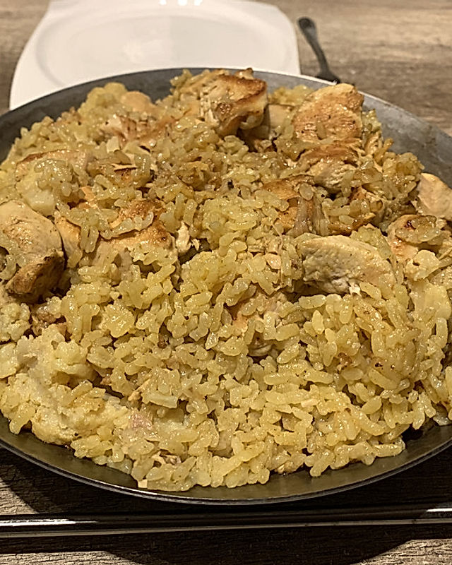 Huhn, Blumenkohl und Reis