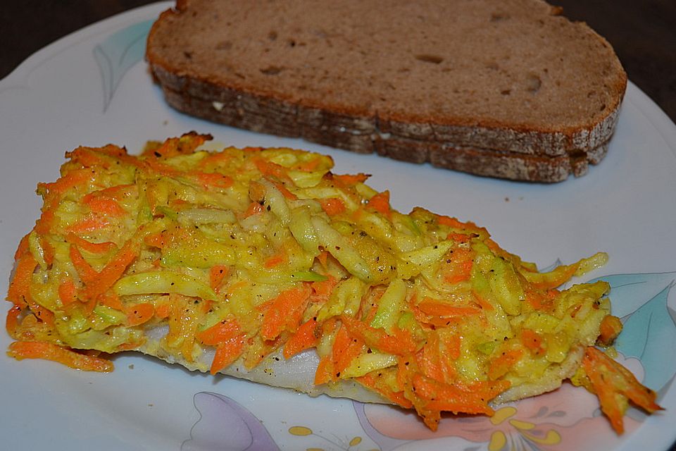 Fischfilets mit Gemüsehaube