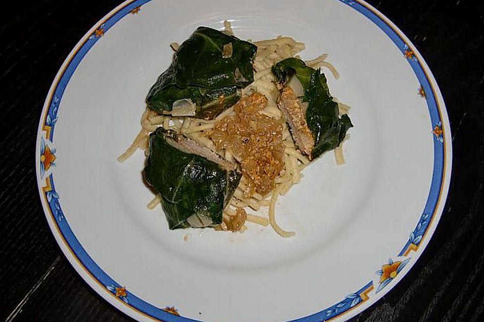 Mangold-Schweinemedaillon-Feta-Päckchen