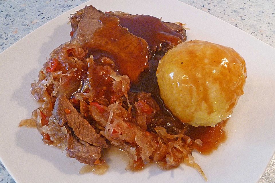 Sweet and sour Brisket (Rinderbrust süß-sauer)