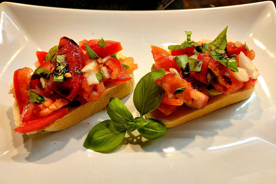 Bruschetta in der Pfanne