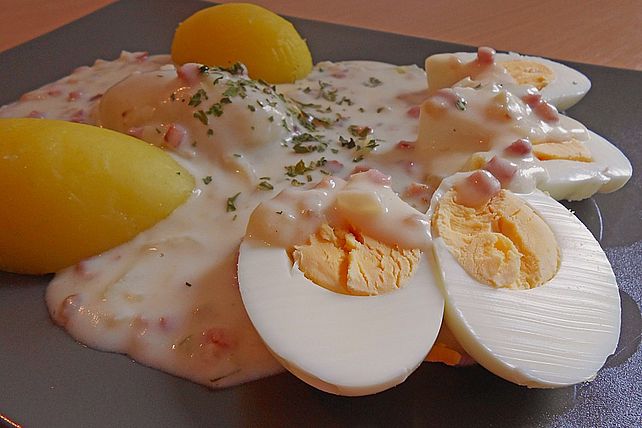 Nicis Eier in süß-saurer Specksoße von nicituch| Chefkoch