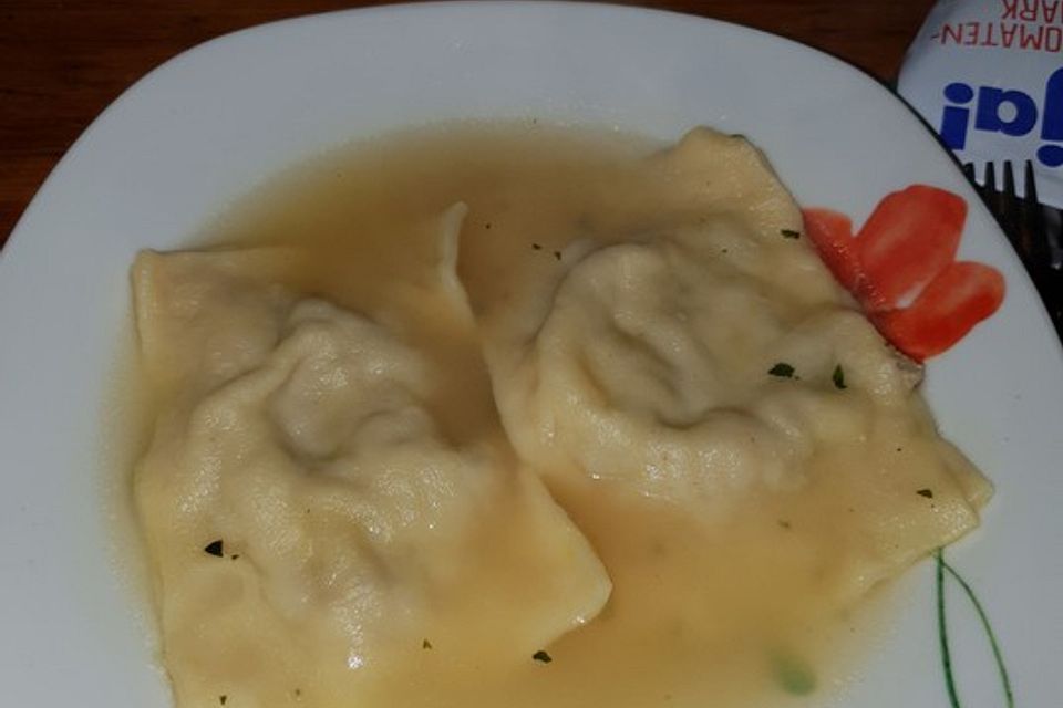 Selbstgemachte schwäbische Maultaschen