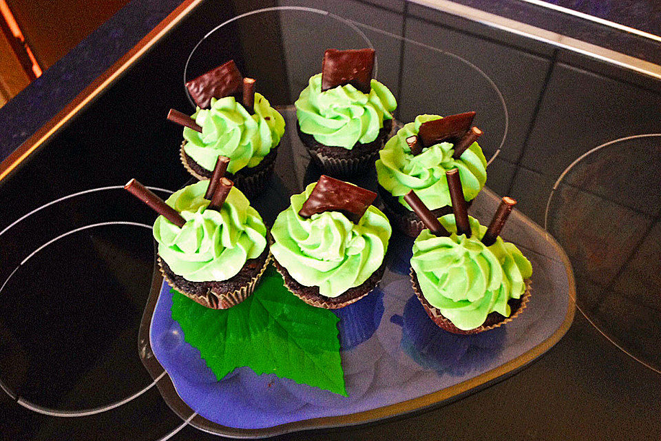 Schoko-Mint Cupcakes mit After-Eight Frosting