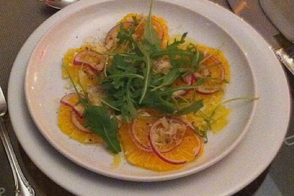 Rucola mit Orangenfilets