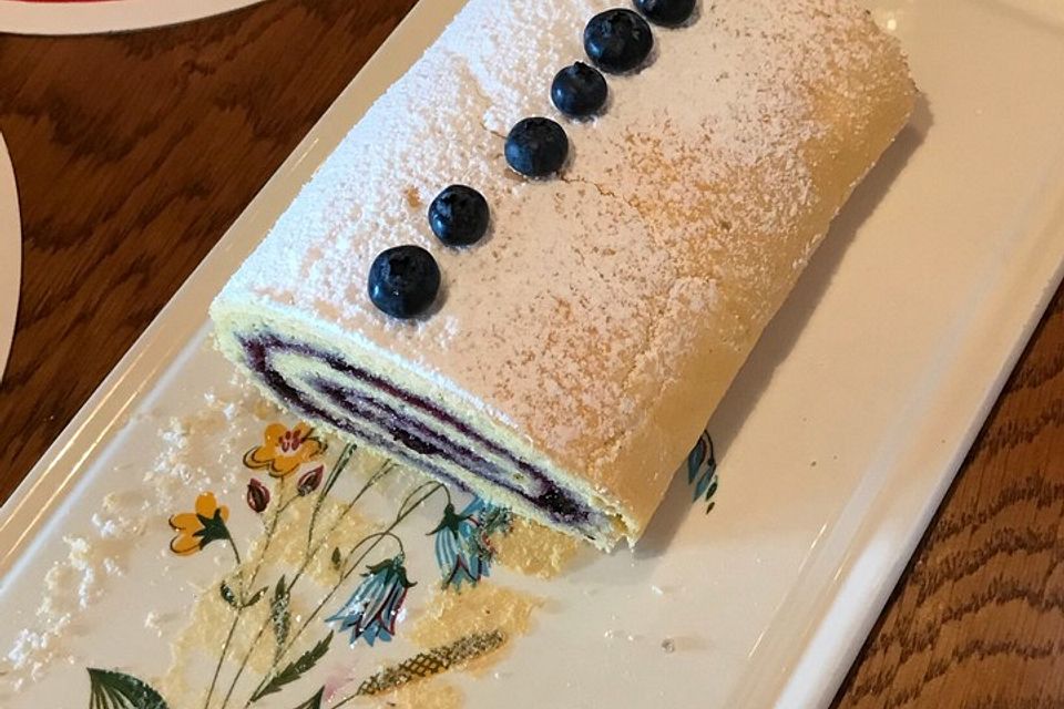 Biskuitrolle mit Stevia