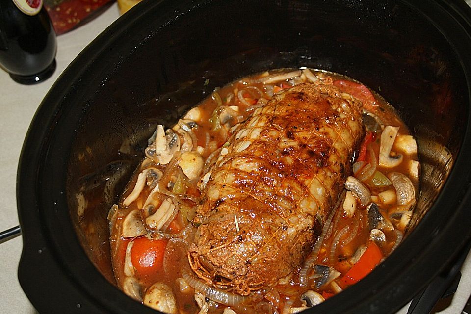 Putenrollbraten aus dem Slowcooker