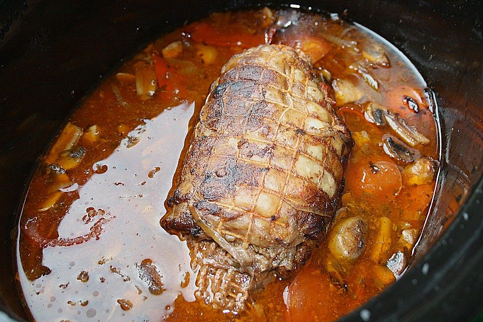 Putenrollbraten aus dem Slowcooker