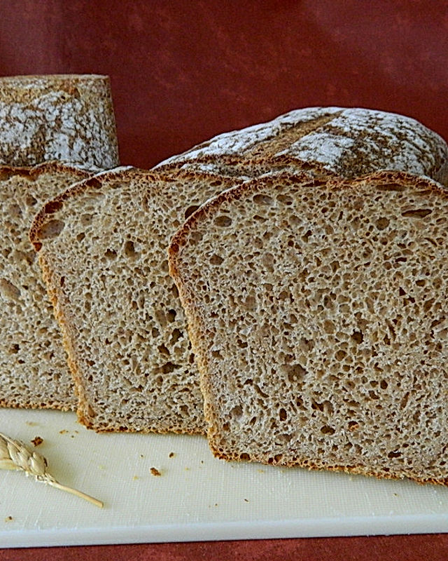 Dinkel-Weizen-Buttermilch Brot ohne Sauerteig