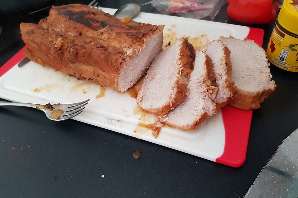 Feuriger Schweinelachsbraten