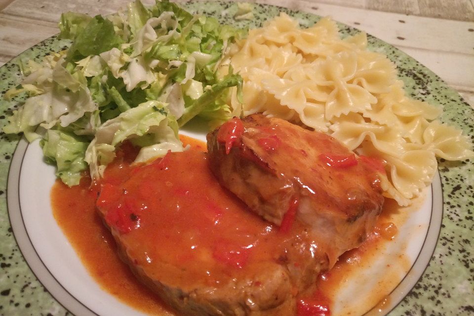 Feuriger Schweinelachsbraten