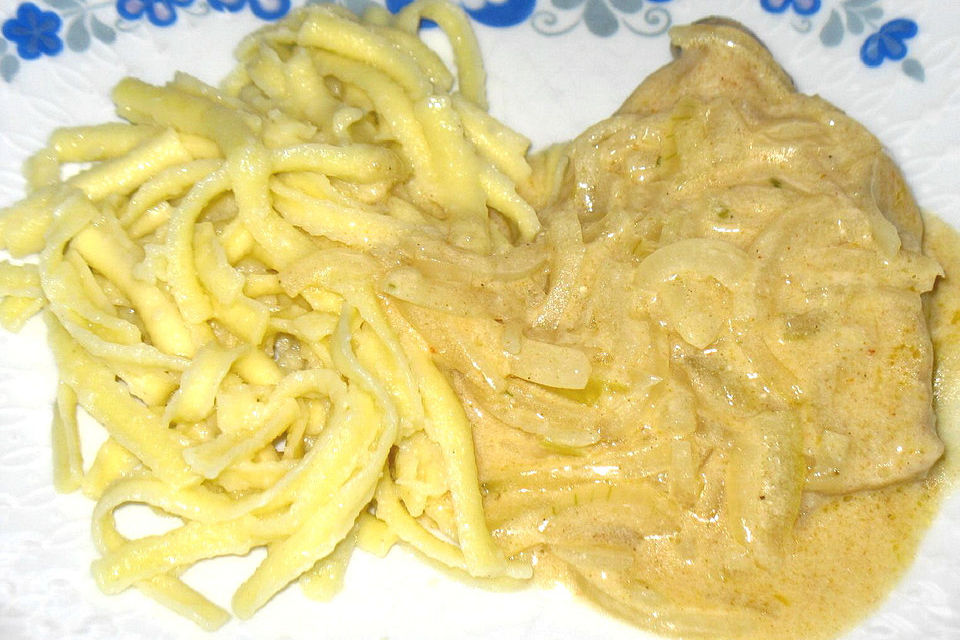 Rahm-Zwiebel-Schnitzel