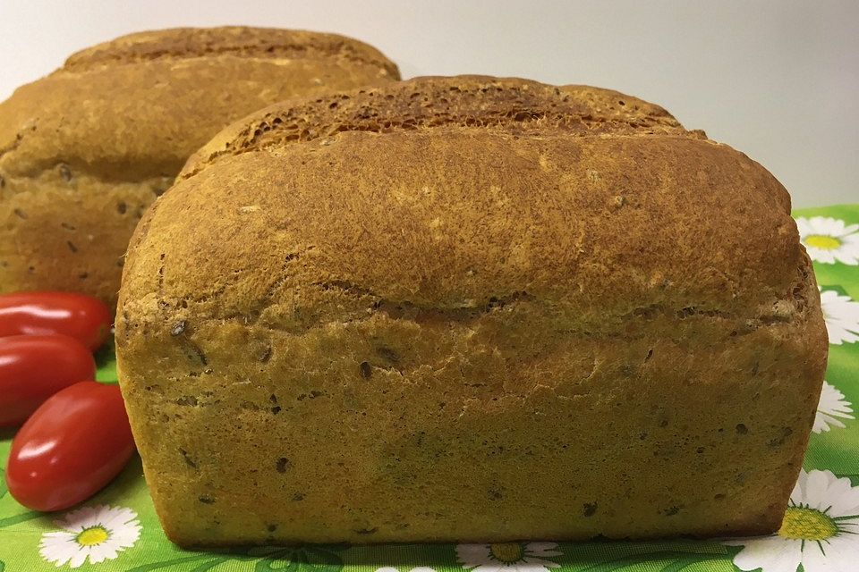 Annas Dinkelvollkornbrot mit Leinsamen