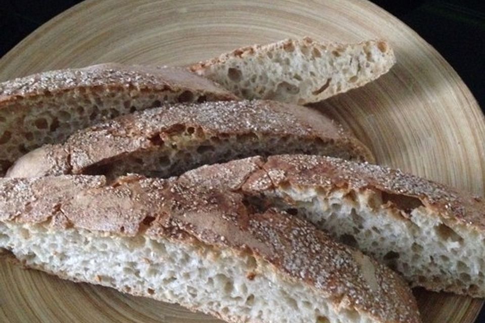 Italienisches Weißbrot ohne Kneten Italienisches Weißbrot ohne Kneten