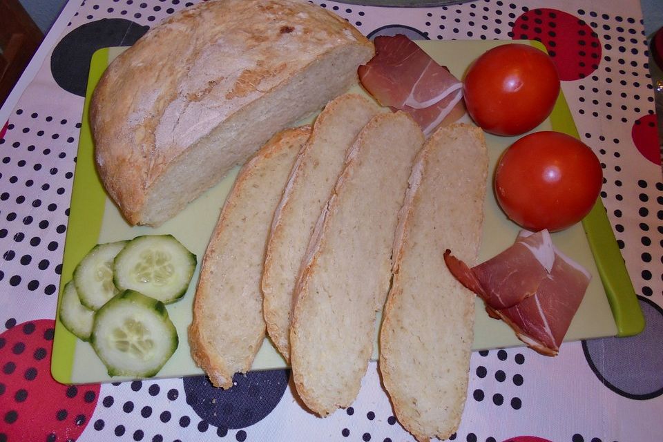 Italienisches Weißbrot ohne Kneten Italienisches Weißbrot ohne Kneten