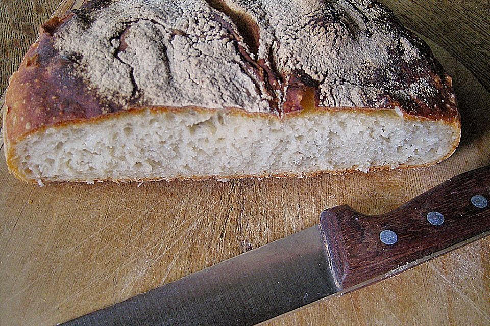 Italienisches Weißbrot ohne Kneten Italienisches Weißbrot ohne Kneten