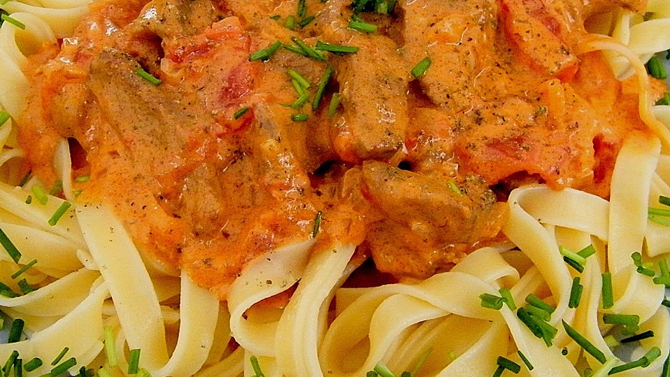 Kalbsgeschnetzeltes in Tomaten-Rahm von garten-gerd