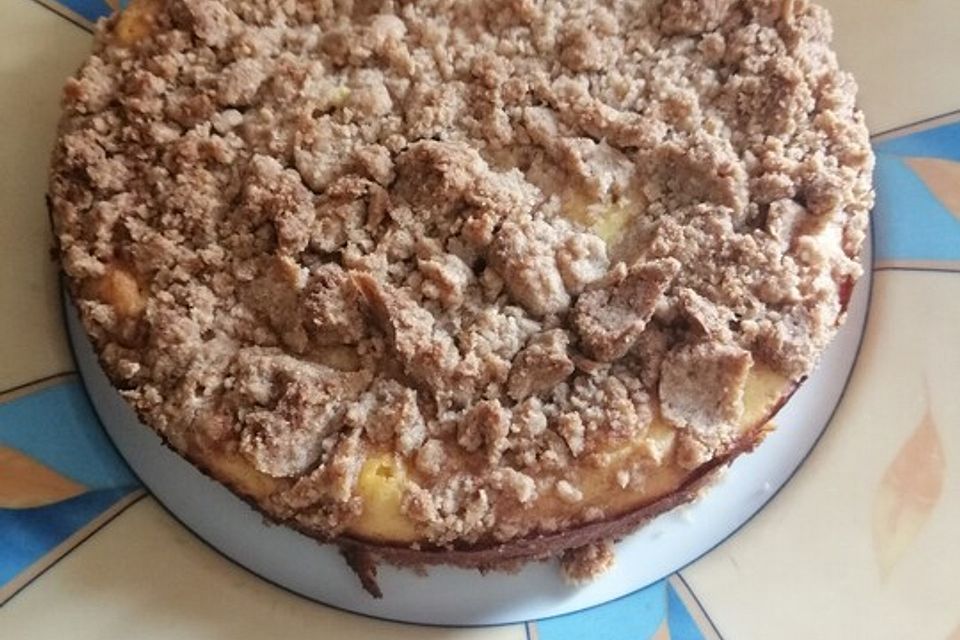 Kathrins kleiner Apfelmus-Käse-Streuselkuchen