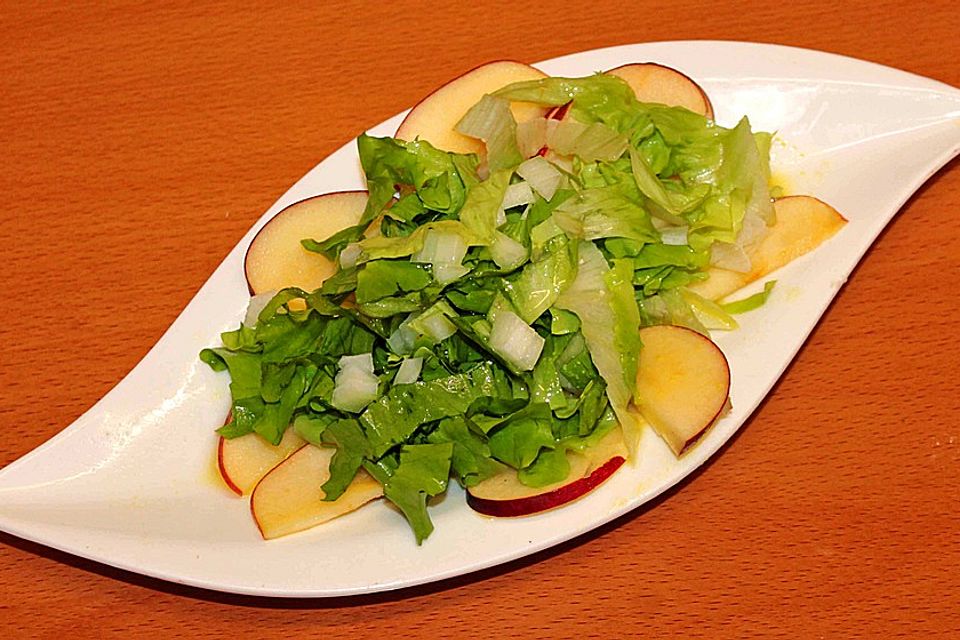 Apfel-Endivien-Salat mit Senfdressing