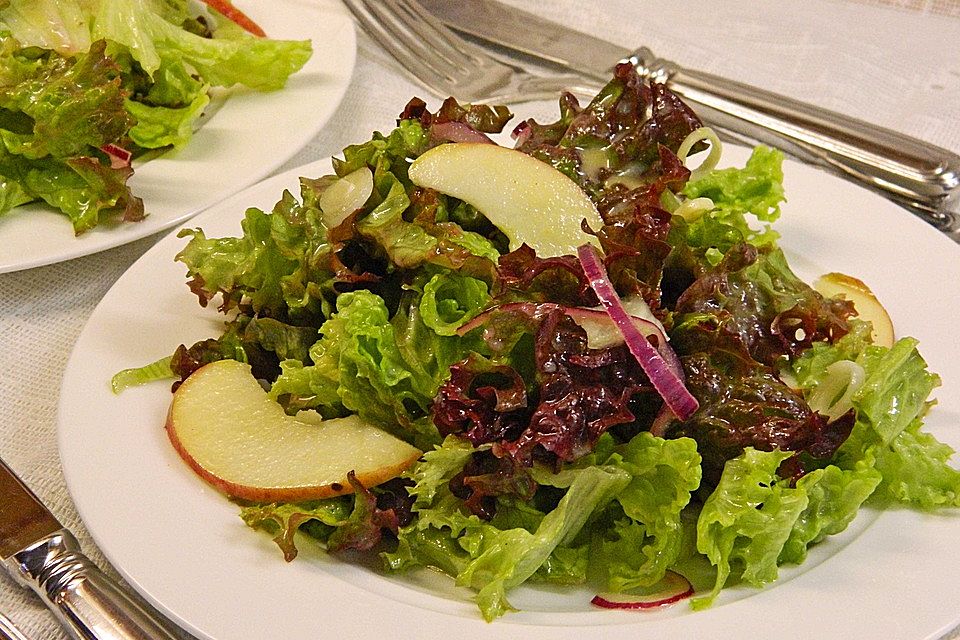 Apfel-Endivien-Salat mit Senfdressing