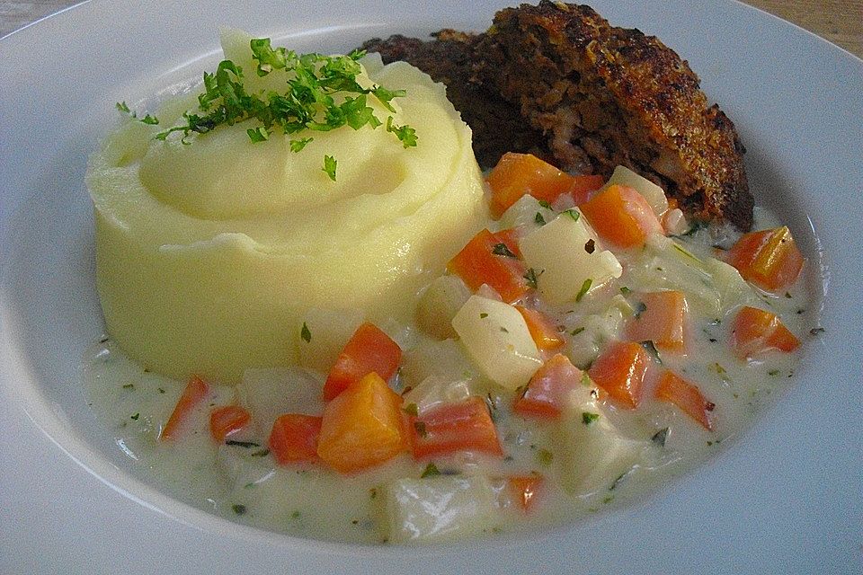 Möhren-Kohlrabi-Sahne-Gemüse