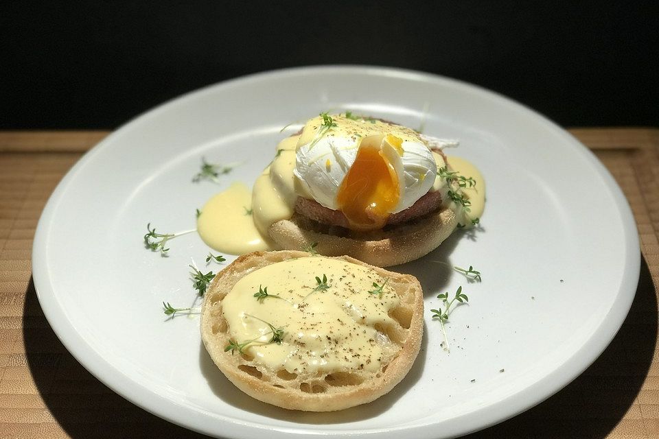 Amerikanische authentische Eggs Benedict