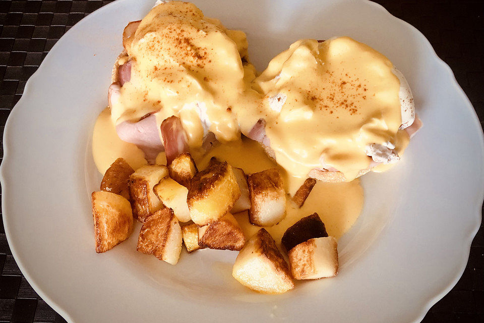 Amerikanische authentische Eggs Benedict