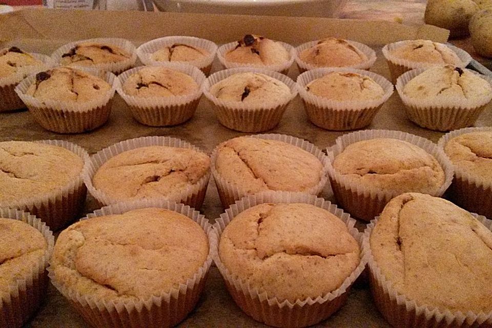 Bananen-Muffins aus Hermann-Teig