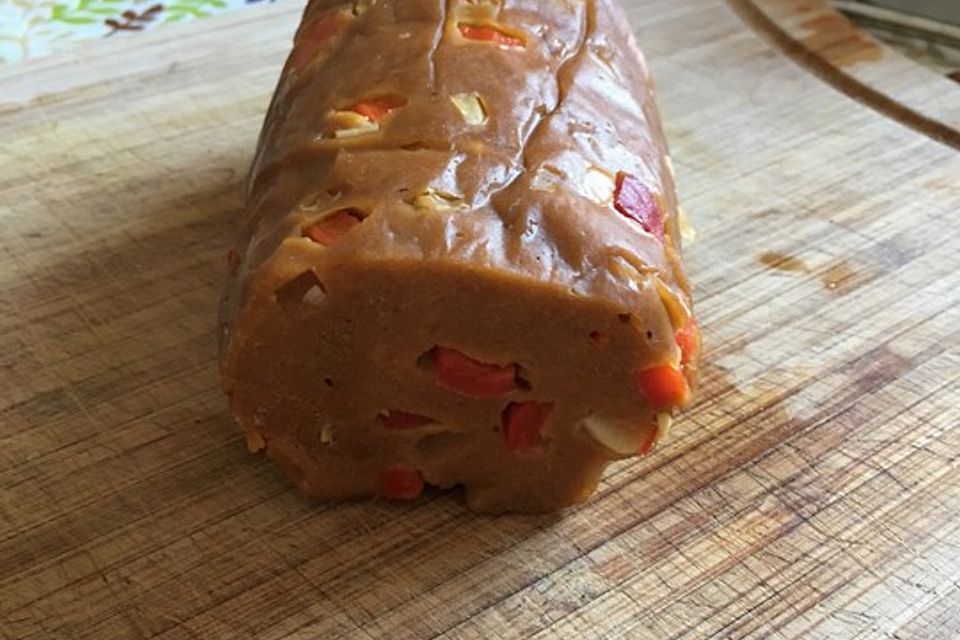 Vegane Paprika-Mortadella