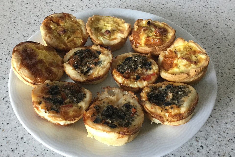 Fingerfood-Quiches in 2 Variationen