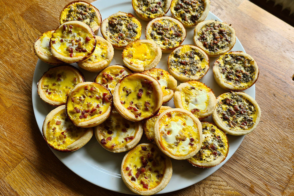 Fingerfood-Quiches in 2 Variationen