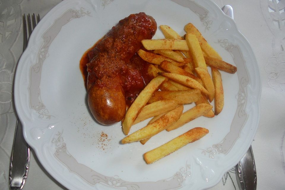 Currywurst mit Pommes Frites