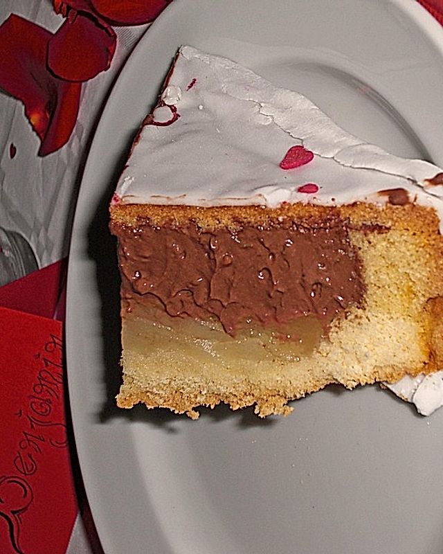 Mousse au Chocolat-Birnen Torte nach Marlies' Rezept