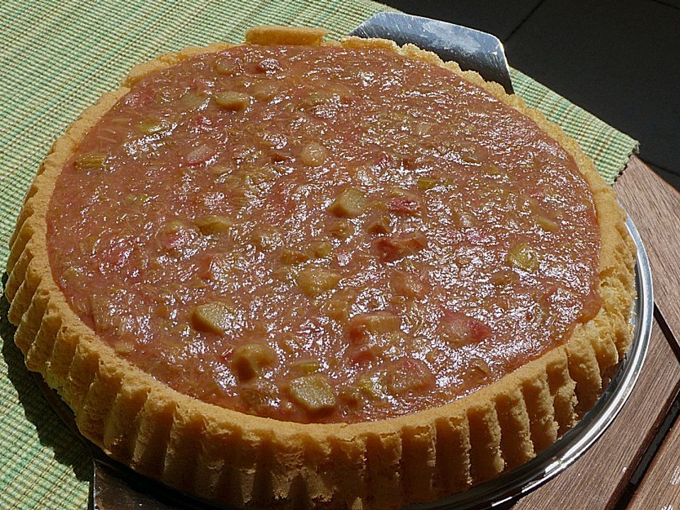 Rhabarber-Pudding-Kuchen von Himbeermousse| Chefkoch