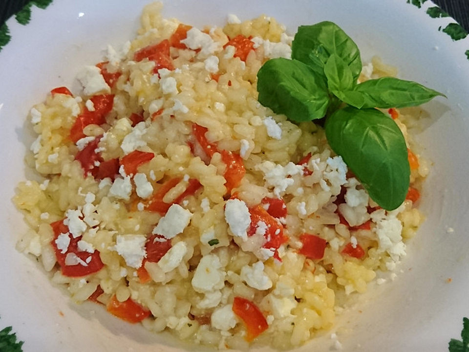 Paprika-Risotto mit Schafskäse von maxam | Chefkoch