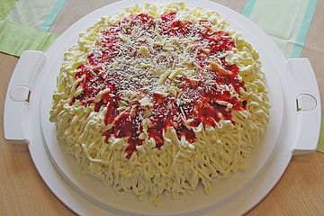 Spaghetti Kuchen Mit Erdbeeren