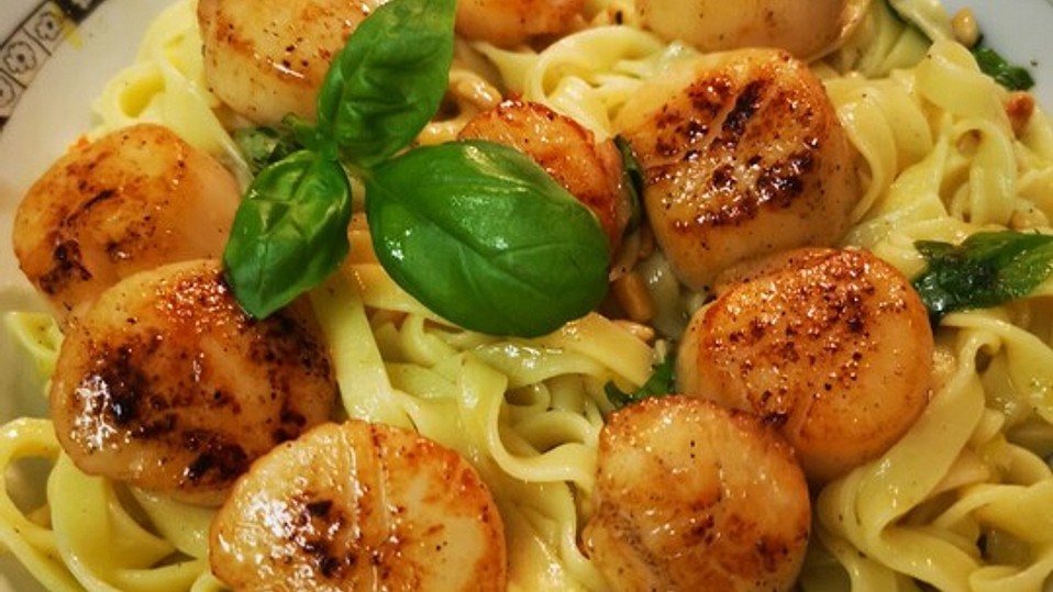 Zitronen-Linguine mit Jakobsmuscheln von Christina1208 Zitronen-Linguine mit Jakobsmuscheln von Christina1208