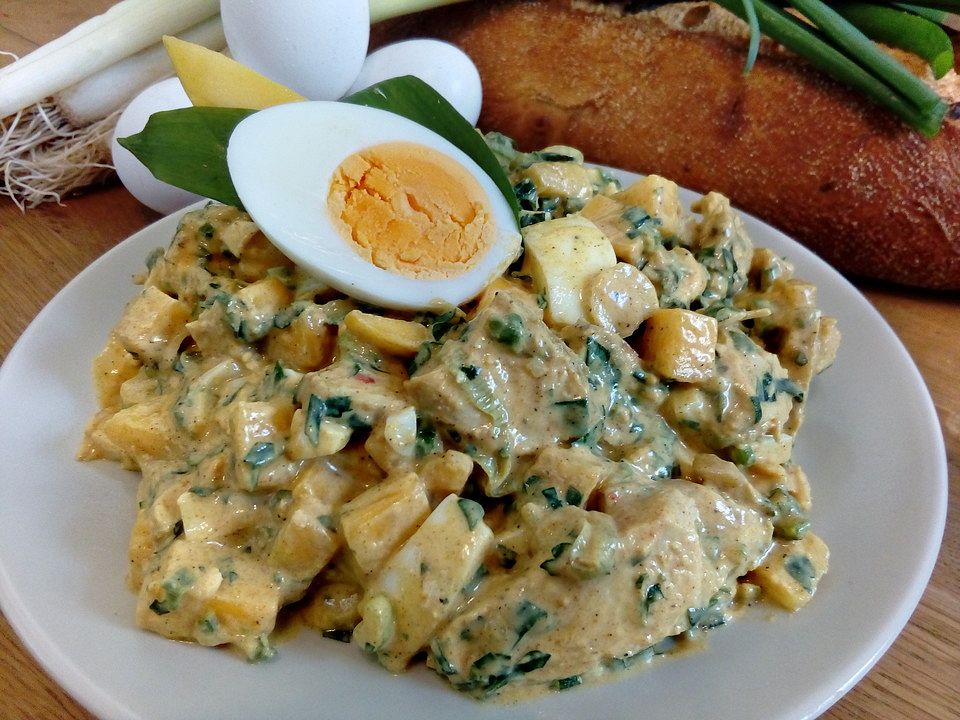 Curry-Eiersalat mit Mango und Bärlauch von Mangeur| Chefkoch