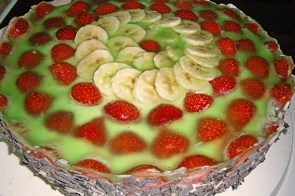 Frischkäsekuchen mit Obst